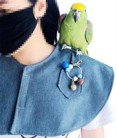 img 2 attached to 🐦 Multi-Functional Pet Shoulder Pad Diaper Shawl with Parrot Anti-Scratch Shoulder Protector Hang Bird Anklet & Toys for Small Medium Parakeets Cockatiels, Sun Conures, Macaws Love Birds, Finches Lovebird