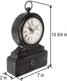 img 2 attached to Vintage Inspired Mantle Clock by Lily's Home: Battery Powered with Quartz Movement, Perfect for Victorian or Antique Décor Theme