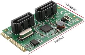 img 1 attached to 🔌 Мини PCIe контроллерная карта с двумя портами SATA III на чипсете ASM1061 от AsMedia