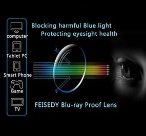 img 1 attached to 👓 FEISEDY B2497: Stylish Progressive Multifocal Reading Glasses with Blue Light Blocking for Ultimate Eye Comfort - Ideal for Both Women and Men