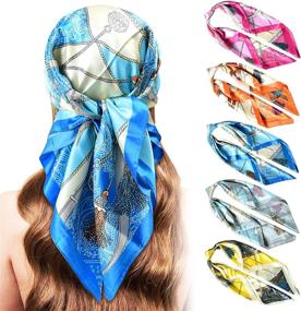 img 4 attached to Large Scarf Headscarf Sleeping Bundle Women's Accessories for Scarves & Wraps