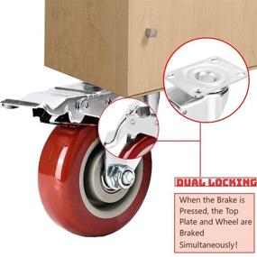 img 2 attached to ENJUCOM Stainless Locking Brake with 1200Lbs Capacity - Durable & Secure Solution