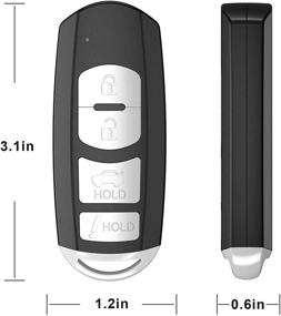 img 2 attached to 🔑 VOFONO Keyless Entry Remote 4-button Car Key Fob for Mazda 2014-2016 - FCC ID: WAZSKE13D02 (315 MHz)