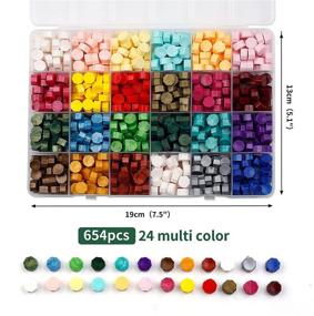 img 3 attached to 📨 Wax Seal Kit: Complete 654pcs Sealing Wax Set with All Essential Tools – Beads, Warmer, Spoon, Stamp, Silk Ribbon Envelopes, and Tealight Candles for Letter Sealing