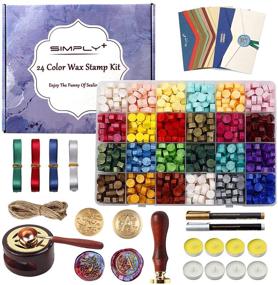 img 4 attached to 📨 Wax Seal Kit: Complete 654pcs Sealing Wax Set with All Essential Tools – Beads, Warmer, Spoon, Stamp, Silk Ribbon Envelopes, and Tealight Candles for Letter Sealing