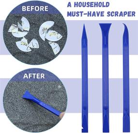 img 1 attached to 🔹 Non-Scratch Plastic Scraper Set: 18 Pieces Carbon Fiber Tools for Multi-Purpose Cleaning in Small and Narrow Spaces - Pen-Shaped Cleaning Scraper Tool (Blue)