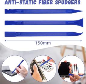 img 3 attached to 🔹 Non-Scratch Plastic Scraper Set: 18 Pieces Carbon Fiber Tools for Multi-Purpose Cleaning in Small and Narrow Spaces - Pen-Shaped Cleaning Scraper Tool (Blue)