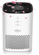 🏠 isinlive hepa air purifier with fragrance sponge and activated carbon filter for home, office, and living spaces - suitable for smokers, odor, dust, pollen, pet dander - vortex a5, white logo