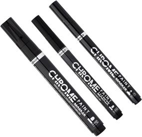 img 2 attached to 🖌️ Set of 3 Liquid Mirror Chrome Marker Paint Pens - DIY Silver Art Liquid Chrome Marker for Any Surface (0.7mm Tip)