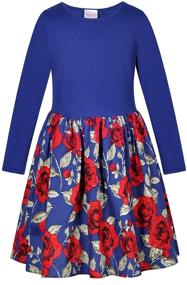 img 4 attached to 👗 Stunning Floral Sleeve Dresses for Bonny Billy Girls