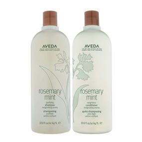 img 1 attached to 🌿 Aveda Rosemary Mint Shampoo & Conditioner Liter Duo: Ultra-Refreshing Haircare Set (33.8 OZ EACH)