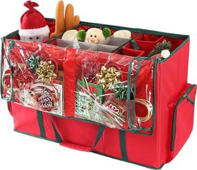 img 4 attached to Convenient 2-in-1 Christmas Ornament Storage Box & Xmas Figurine Container - Keep Your Ornaments and Décor Safe