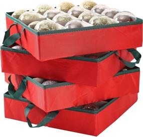 img 2 attached to Convenient 2-in-1 Christmas Ornament Storage Box & Xmas Figurine Container - Keep Your Ornaments and Décor Safe
