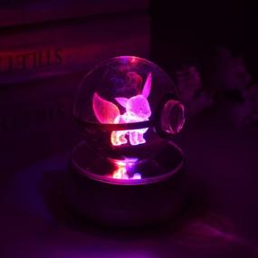 img 2 attached to LED Crystal Night Light - 3D, 7 Colors Gradual Changing Table Lamp for Home or Holiday Gift