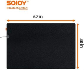 img 3 attached to 🔌 Sojoy Heated Smart Travel Electric Blanket with Adjustable Temperature Control - 57"x 40" (Black)