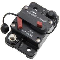 💦 waterproof, manual reset young marine circuit breaker for boat trolling - 12v to 48v dc (surface mount, 150a) логотип