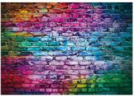 🎉 funnytree 7x5ft colorful brick wall backdrop for 80's 90's hip hop disco birthday wedding graduation themed party photography background retro block portrait photo studio props decorations banner for seo logo