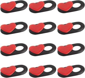 img 4 attached to 📸 Ultra-Thin Camera Privacy Covers (12 Pack) for MacBook, iMac, Laptop, PC, iPad, iPhone - Camera Cover Slide, Webcam Cover - Protect Your Visual Privacy (Red/Black)