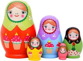 img 4 attached to 🎨 Monnmo Handcrafted Russian Matryoshka Nesting Dolls