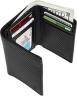 👜 men's vegan leather trifold wallet - stylish men's accessories in wallets, card cases & money organizers logo