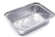 🍽️ premium 1-lb takeout pans with plastic dome lids - extra heavy-duty disposable aluminum foil - catering party meal prep freezer drip pans bbq potluck - 60 pack logo