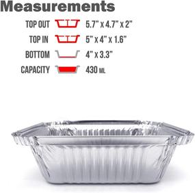 img 3 attached to 🍽️ Premium 1-LB Takeout Pans with Plastic Dome Lids - Extra Heavy-Duty Disposable Aluminum Foil - Catering Party Meal Prep Freezer Drip Pans BBQ Potluck - 60 Pack