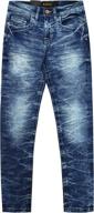 👖 cultura boys' distressed skinny jeans for teens - trendy clothing via jeans logo