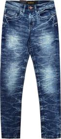 img 4 attached to 👖 CULTURA Boys' Distressed Skinny Jeans for Teens - Trendy Clothing via Jeans