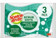 🧽 scotch-brite heavy duty scrub dots sponge, powerful scrubbing, rinses clean, 3 count logo