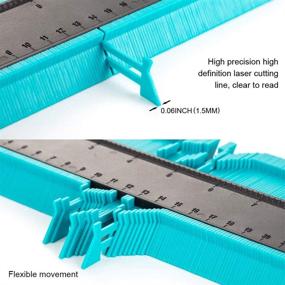 img 1 attached to 🔧 10 Inch Contour Gauge Tool - Perfect Fit and Easy Cutting, Ideal for Woodworking, Auto Body, Pipes - Stocking Stuffers for Men
