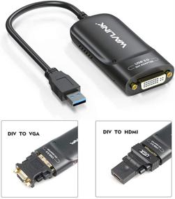 img 2 attached to 🖥️ WAVLINK USB 3.0 to DVI HDMI VGA Video Graphics Adapter: High-quality Multi-Monitor Converter with Audio Port, Compatible for Windows, Mac OS & Chrome OS
