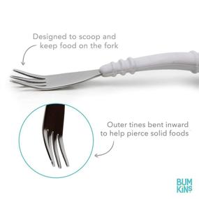 img 2 attached to 🍽️ Silicone Stainless Children's Silverware for Toddlers at Bumkins, a Home Store