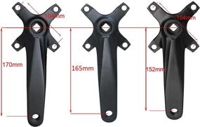 img 1 attached to 🚵 GANOPPER MTB Crank Arm Set: Top-notch 104 BCD Square Taper Mountain Bike Crankset in 152mm, 165mm, and 170mm