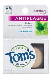 img 3 attached to 🌿 Tom's of Maine Naturally Waxed Antiplaque Flat Dental Floss - Spearmint, 32 Yards 6-Pack (Packaging May Vary): Eco-friendly and Effective Oral Care