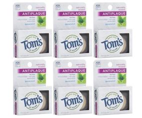 img 4 attached to 🌿 Tom's of Maine Naturally Waxed Antiplaque Flat Dental Floss - Spearmint, 32 Yards 6-Pack (Packaging May Vary): Eco-friendly and Effective Oral Care