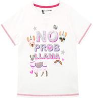 emoji girls llama t shirt white logo