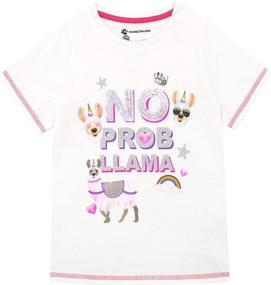 img 2 attached to Emoji Girls Llama T Shirt White