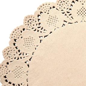 img 2 attached to 🎉 Enhance Table Decor with 12 Inch Round Paper Doilies - 250 Pack, Ideal for Weddings & Parties (Light Brown)