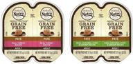 🐱 nutro perfect portions grain free soft loaf cat food variety bundle - 8 can pack: 2 flavors - turkey and chicken liver & shrimp, 2.6 ounces per can logo