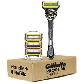 img 4 attached to 🪒 Gillette ProGlide Shield Razor for Men - 1 Razor + 4 Blade Refills, Protects Skin from Irritation