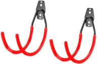 🔴 cheaboom heavy duty hose hanger hook rack, wall mounted garden hose holder for garage storage, garage space saver, 2 pack (red) logo