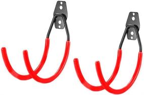 img 3 attached to 🔴 Cheaboom Heavy Duty Hose Hanger Hook Rack, Wall Mounted Garden Hose Holder for Garage Storage, Garage Space Saver, 2 Pack (Red)