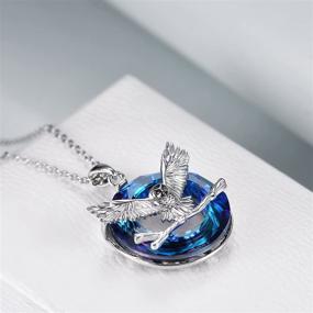 img 3 attached to Sterling Silver Owl Crystal Pendant: Stunning Jewelry Gift for Women & Girls