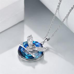 img 2 attached to Sterling Silver Owl Crystal Pendant: Stunning Jewelry Gift for Women & Girls