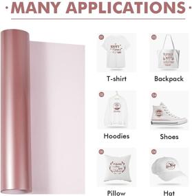 img 1 attached to 🎨 Gatichetta HTV Roll - Rose Gold Heat Transfer Vinyl, 12x6FT - Iron on Vinyl for T-Shirts, Hats, Jeans - Compatible with Cricut, Cameo, Heat Press Machines