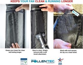 img 1 attached to 🌬️ Enhance Air Quality and Extend Fan Life with Pollentec Tower Fan Air Filter - Compatible with Lasko Wind Curve Fan Models 2254, 2551, 2559 - Made in USA
