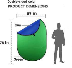 img 3 attached to BOYXCO Складной фон хромакея зелено-синий