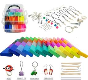 img 4 attached to 📦 50 Soft & Stretchable Modeling Clay Blocks with Tools – Perfect Non-Stick Polymer Clay Kit for Kids and Adults