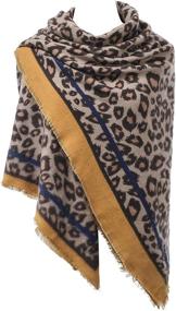 img 4 attached to 🐆 Stylish Leopard Print Blanket Square for Women's Fashion Accessories