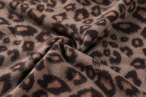 img 1 attached to 🐆 Stylish Leopard Print Blanket Square for Women's Fashion Accessories